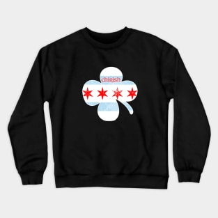 Chicago Flag Shamrock Chirish Irish Crewneck Sweatshirt